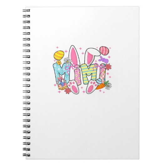 Carnet Oreilles de lapin Mimi de Pâques noeud coquet lapi (Devant)