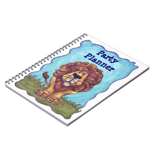 Carnet Organisateur de fête de lion mignon