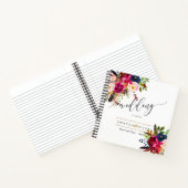 Carnet Organisateur de mariage Fleurs aquarelles Bohème R (Intérieur)