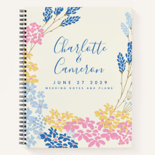 Carnet Organisateur de mariage personnalisé Floral élégan