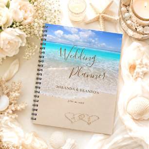 Carnet Organisateur de mariage plage océan bleu bon march