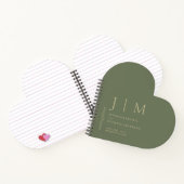 Carnet Organisateur de mariage simple et formel Vert saug (Intérieur)