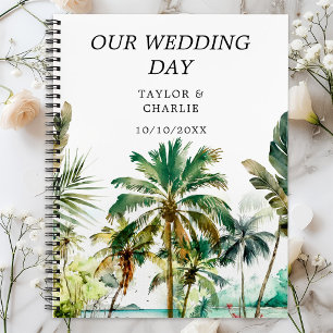 Carnet Organisateur de mariage sur une plage tropicale de