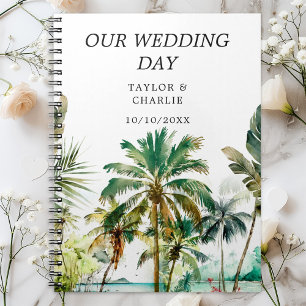 Carnet Organisateur de mariage sur une plage tropicale de