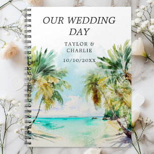 Carnet Organisateur de mariage sur une plage tropicale de