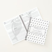 Carnet Organisateur de recettes Black and White (Intérieur)