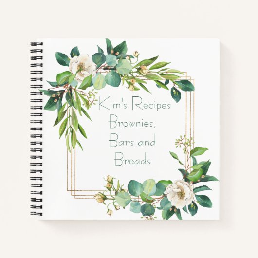 Carnet Organisateur de recettes de fleurs et de feuillage (Devant)