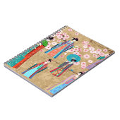 Carnet Orientale fille en retro costumejapanese, chinois, (Côté gauche)