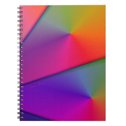 Carnet Origami d'arc-en-ciel - remous d'indigo et de (Devant)