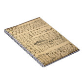 Carnet original de manuscrit de chant de Noël (Côté Droit)
