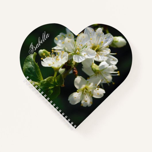 Carnet Original Plum Art Heart Personalized Notebook (Devant)