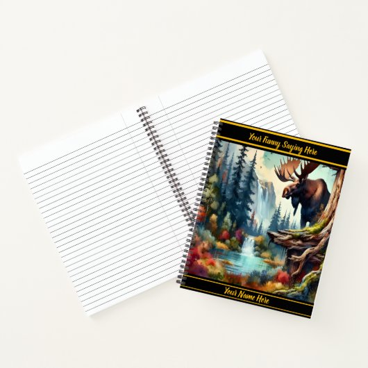 Carnet Orignal à une cascade vibrante (Intérieur)