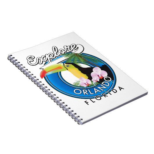 Carnet Orlando Floride Explore logo rétro. (Côté Droit)