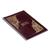 Carnet Ornat Bourgogne et cadre Or (Côté Droit)