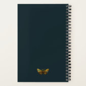 Carnet Ornate Gold & Papillon Turquoise Petite couverture (Verso)