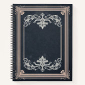 Carnet Ornate Noir Frame — Customizable (Devant)