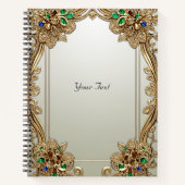 Carnet Orné Élégant Doré (Devant)