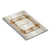 Carnet Orné Or Rectangle Fleurs Dimonées brillant (Côté Droit)