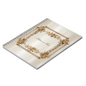 Carnet Orné Or Rectangle Fleurs Dimonées brillant (Côté gauche)