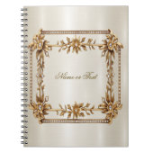 Carnet Orné Or Rectangle Fleurs Dimonées brillant (Devant)