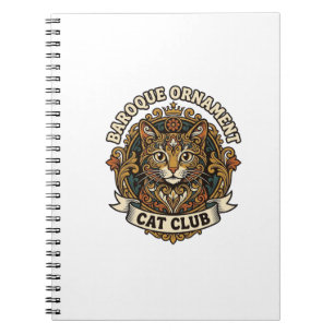 Carnet Ornement baroque Chat Cadeau amateur de chat - Orn