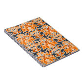 Carnet Ornement bleu Jaune Arrière - plan sans couture Pa (Côté Droit)