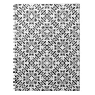 Carnet Ornement ethnique géométrique noir et blanc