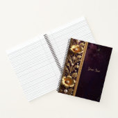 Carnet Ornement Floral Doré avec Perles (Intérieur)