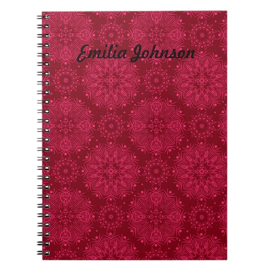 Carnet Ornement rouge (Devant)