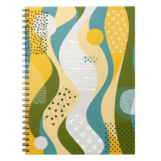 Carnet ornement spatial Abstrait sans soudure composé de (Devant)