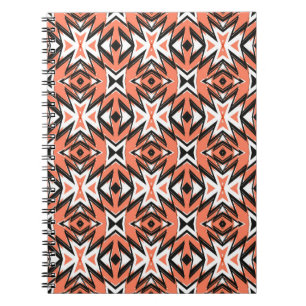 Carnet Ornement traditionnel en carreaux de style ethniqu