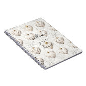 Carnet Ornements coeurs grisés chic crème (Côté Droit)