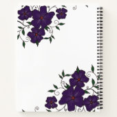 Carnet Ornements de fleurs violettes (Dos)