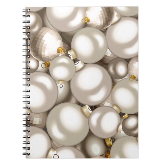 Carnet ornements de noël argenté (Devant)