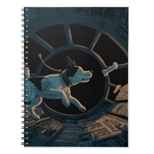 Carnet Os de chasse de chien cosmique dans l'espace (Devant)