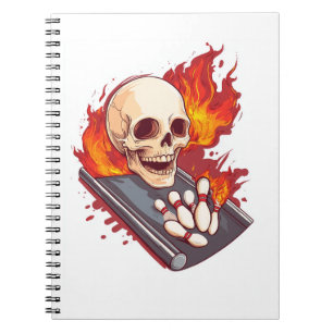 Carnet Os de quilles � Crâne de sport drôle