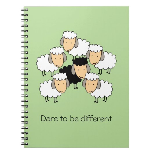 Carnet Oser être un mouton noir différent (Devant)