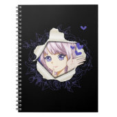 Carnet Otaku Anime Girl Kawaii Coeurs Aimer mignon Manga (Devant)
