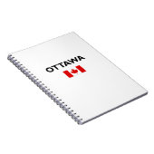 Carnet Ottawa Canada Drapeau canadien couleur claire (Côté Droit)