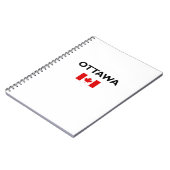 Carnet Ottawa Canada Drapeau canadien couleur claire (Côté gauche)