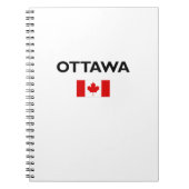 Carnet Ottawa Canada Drapeau canadien couleur claire (Devant)