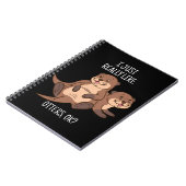 Carnet Otter Lover Cadeau de loutres de mer pour hommes O (Côté gauche)