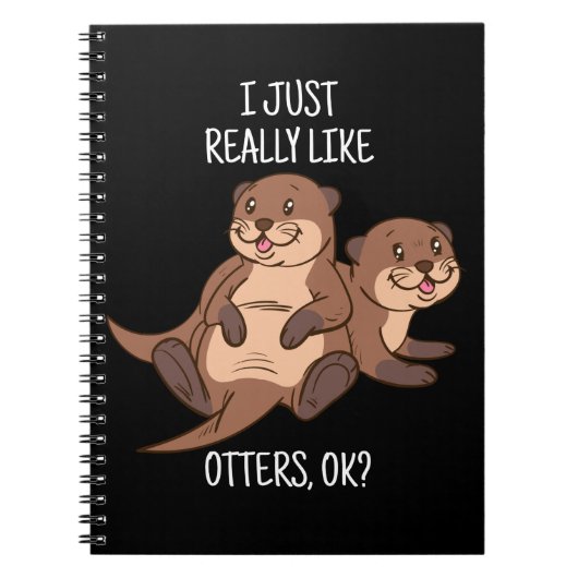 Carnet Otter Lover Cadeau de loutres de mer pour hommes O (Devant)