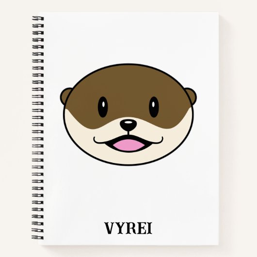 Carnet Otter souriant mignon (Devant)