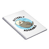 Carnet Otterly adorable Funny Flottante Otter Pun (Côté Droit)