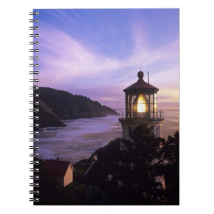 Carnet OU, côte de l'Oregon, phare de Heceta Head, sur
