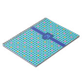 Carnet ou Jotter personnalisé Pois Monogramme (Côté gauche)