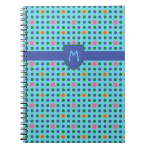 Carnet ou Jotter personnalisé Pois Monogramme