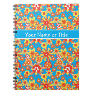 Carnet ou Journal personnalisable, Fleurs Ditsy