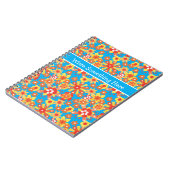 Carnet ou Journal Spiral : Fleurs Orange Ditzy (Côté gauche)